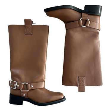 Ganni Leather biker boots - image 1