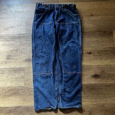 Vintage Dark Wash Vtg Prsn Blue Denim Cargos - image 1