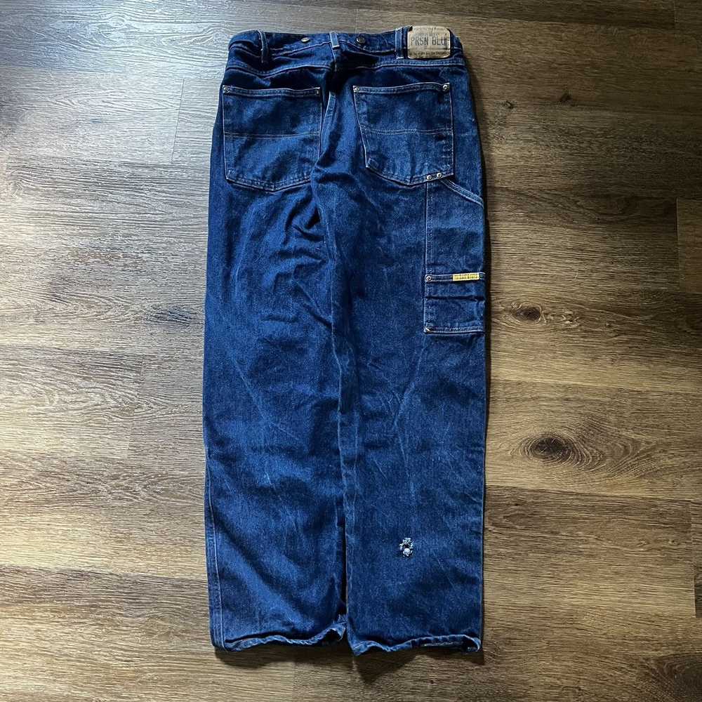 Vintage Dark Wash Vtg Prsn Blue Denim Cargos - image 7