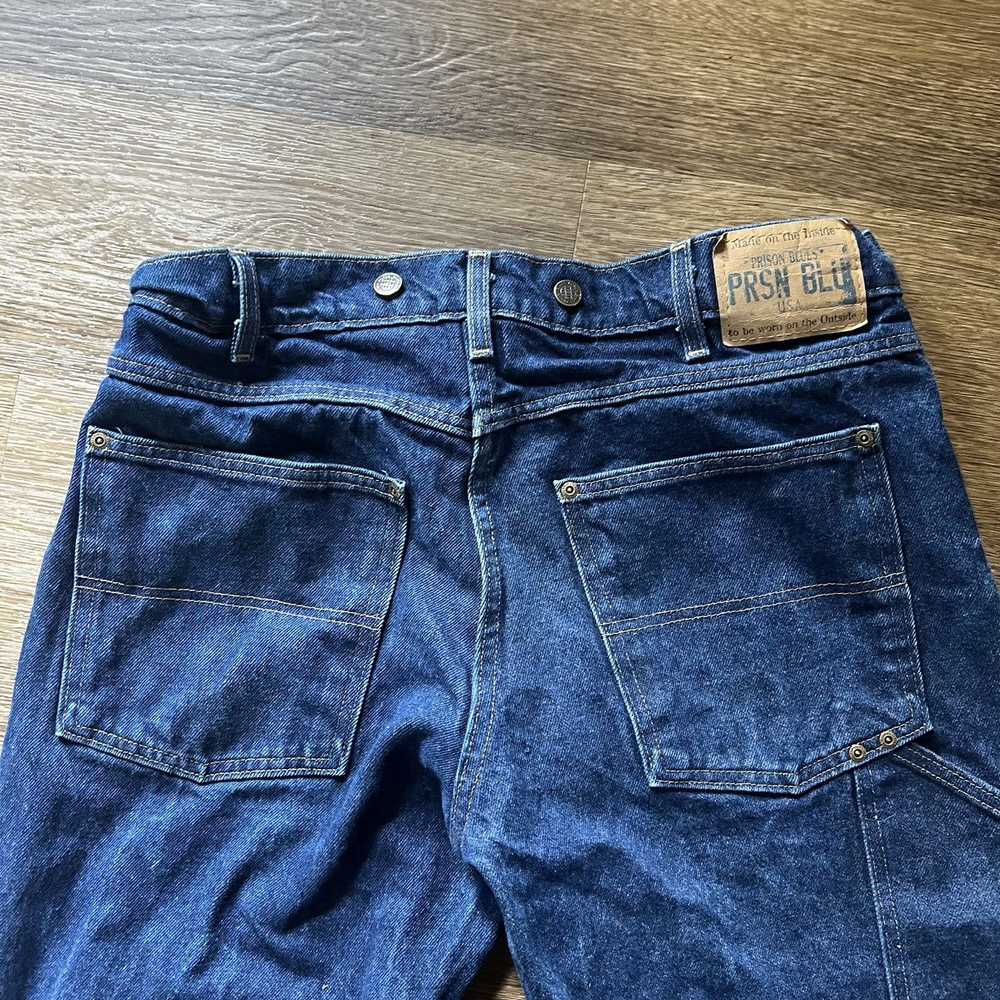 Vintage Dark Wash Vtg Prsn Blue Denim Cargos - image 8