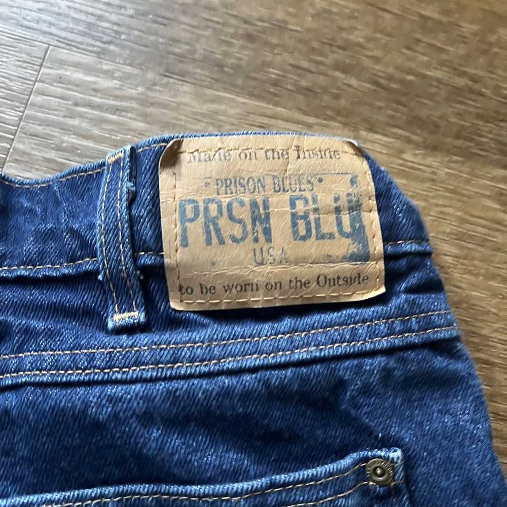 Vintage Dark Wash Vtg Prsn Blue Denim Cargos - image 9