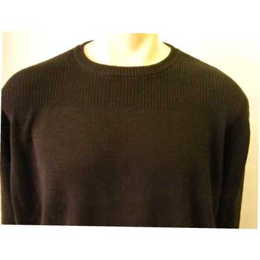 Levi's Mens Classic Black Knit Crew Neck Sweater … - image 1