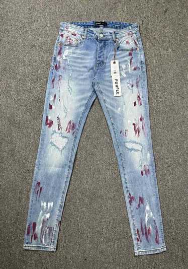 Purple Brand Purple Brand Damaged red paint Jeans