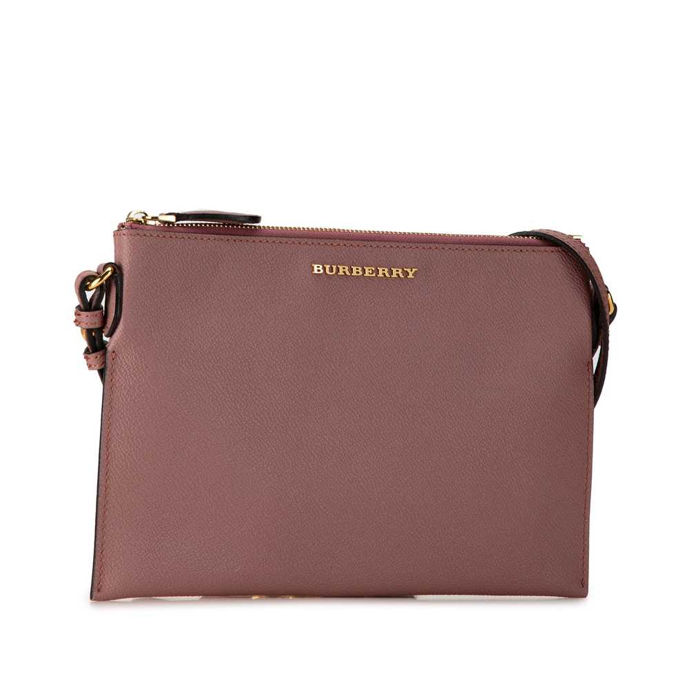 Pink Burberry Leather Peyton Crossbody Bag - image 2