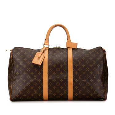 Brown Louis Vuitton Monogram Keepall 50 Travel Bag