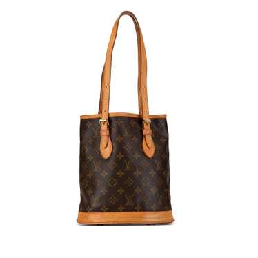 Brown Louis Vuitton Monogram Petit Bucket