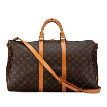 Louis Vuitton Keepall leather travel bag