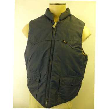 Lee Classic Quilted Blue Puffer VEST Style Zip Up… - image 1