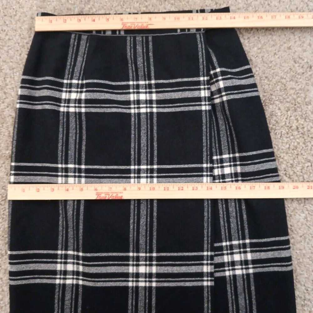 Vintage Liz Claiborne Petite Black Plaid Long Wra… - image 2