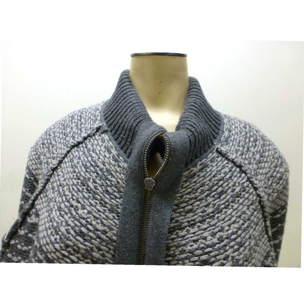 Talbots Thick Gray Birds Eye Knit Wool Blend Zip … - image 7