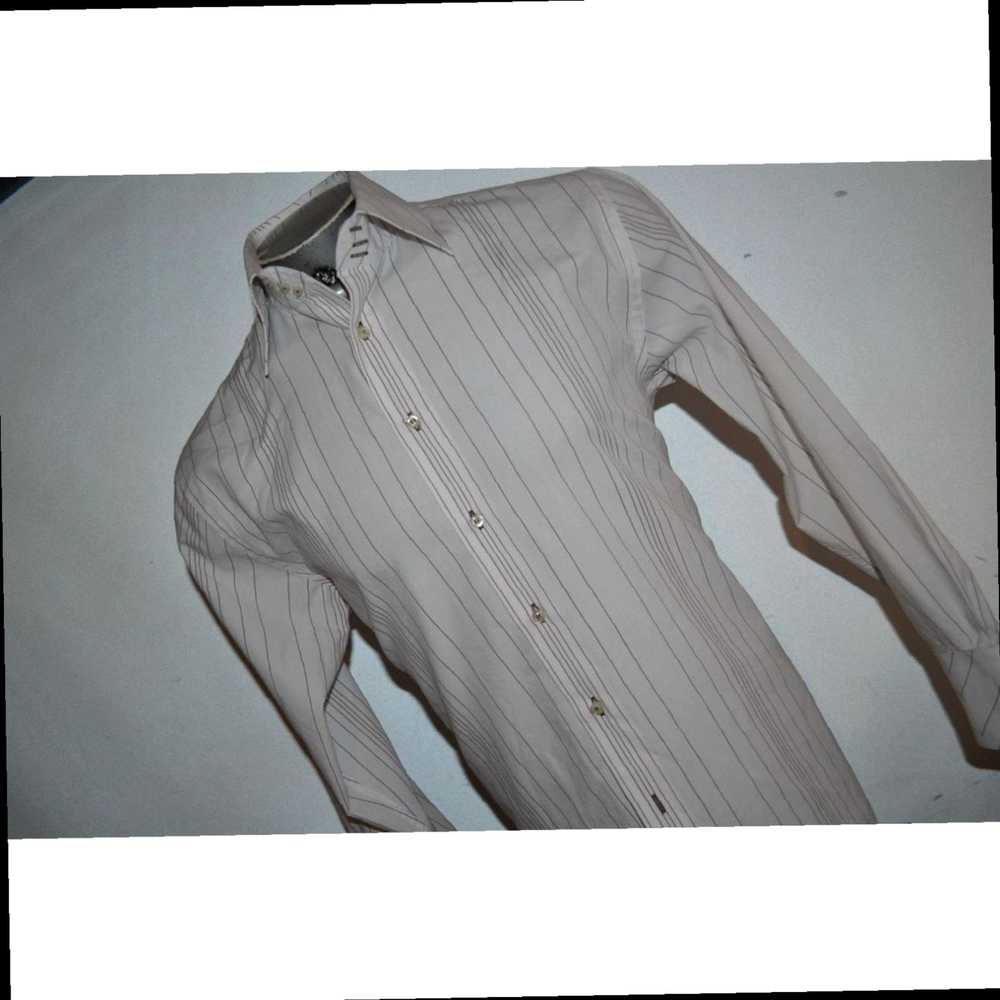 Roar White Striped Cotton Dress Shirt for Men in … - image 3