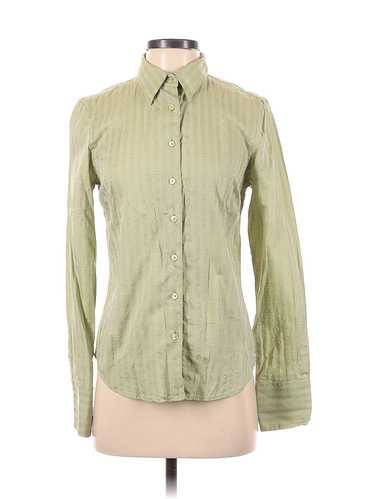 Robert Graham Women Green Long Sleeve Button-Down 