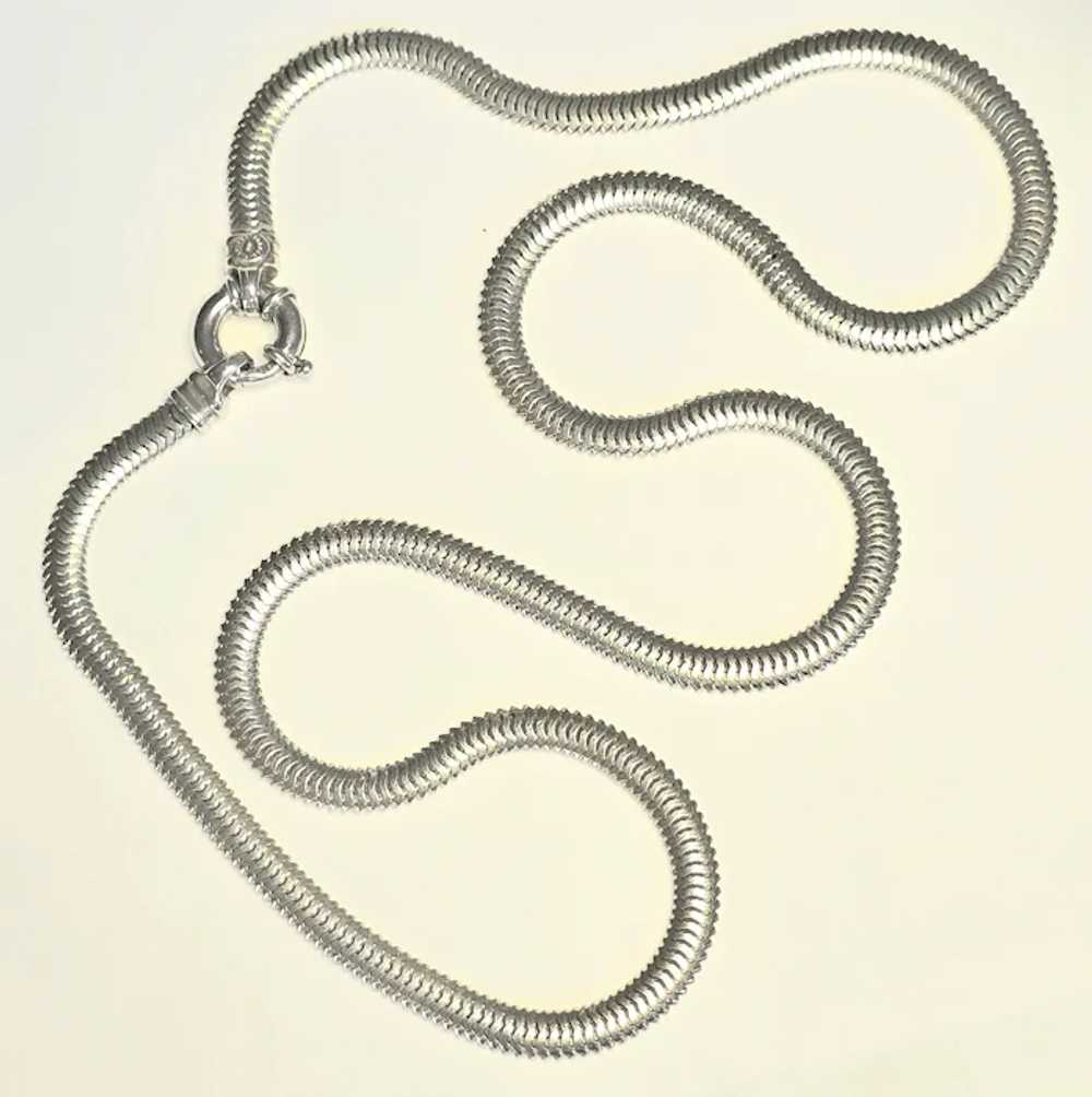 Vintage Sterling Snake Chain signed Frederic Ducl… - image 2