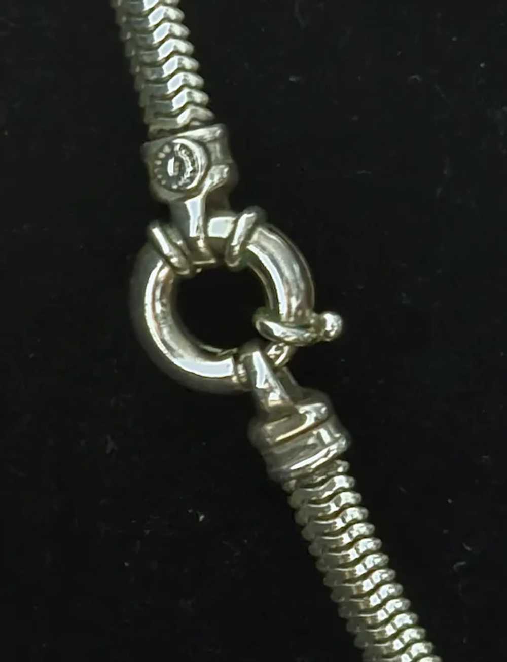 Vintage Sterling Snake Chain signed Frederic Ducl… - image 3