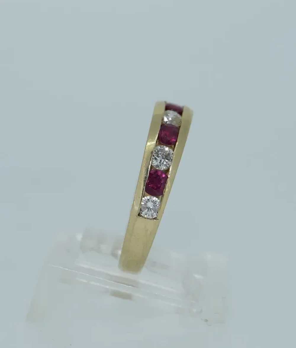 14K Ruby & Diamond Matching Ring and Earrings Set - image 12