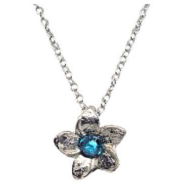 Sterling Silver Sterling Necklace 925 Dainty Flor… - image 1