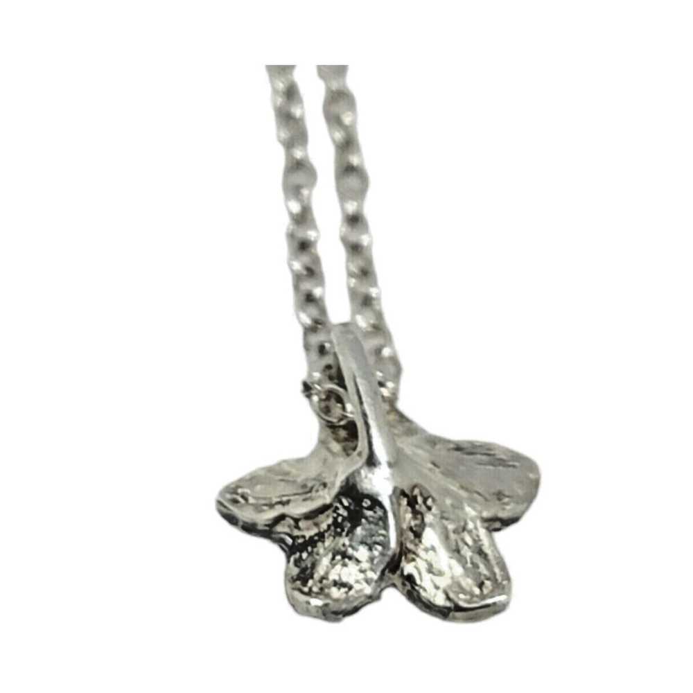 Sterling Silver Sterling Necklace 925 Dainty Flor… - image 6