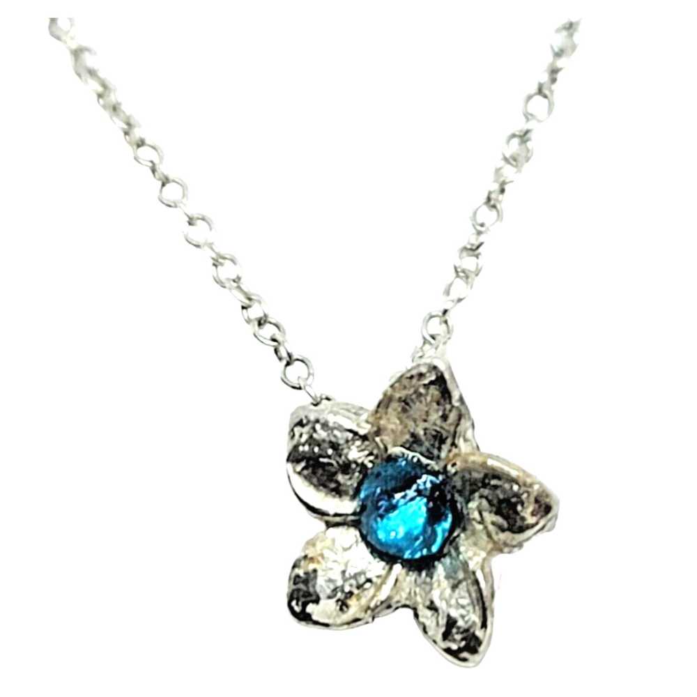 Sterling Silver Sterling Necklace 925 Dainty Flor… - image 8