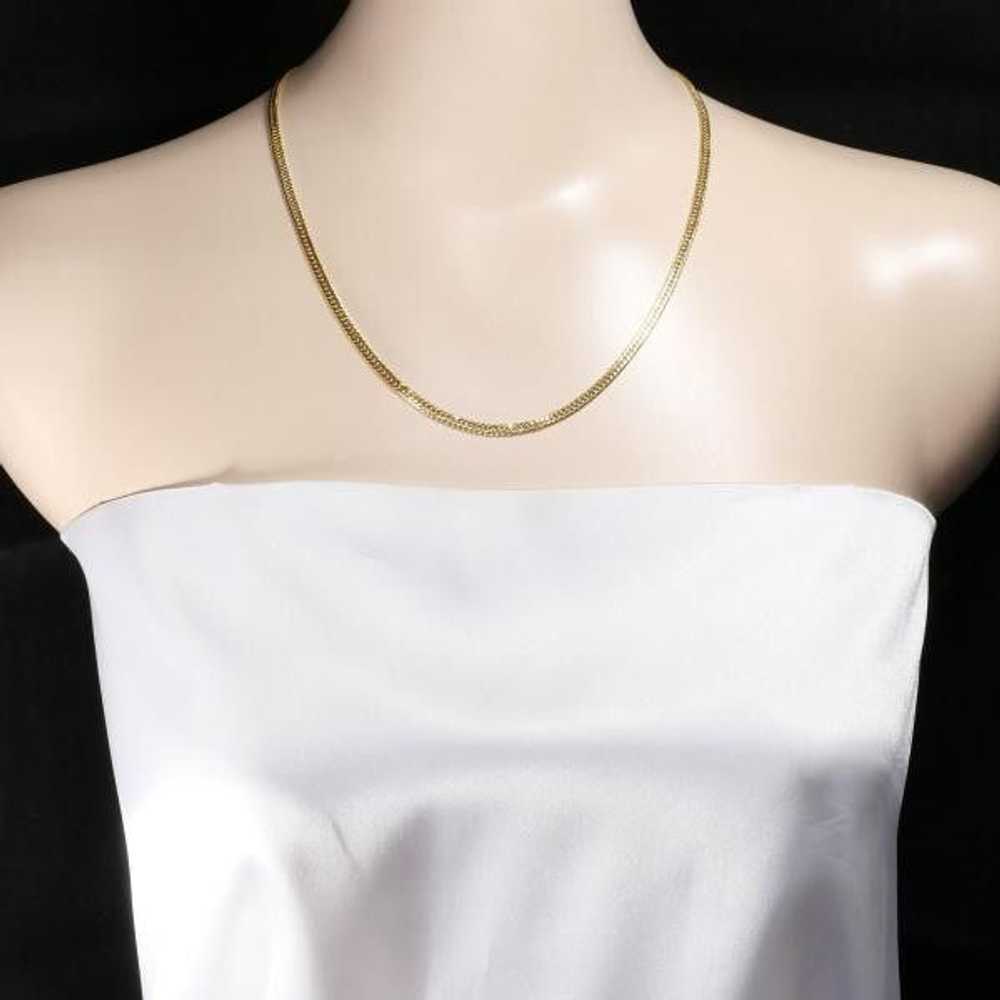 Other Other K18 Yellow Gold Necklace 50cm 6-Sided… - image 2