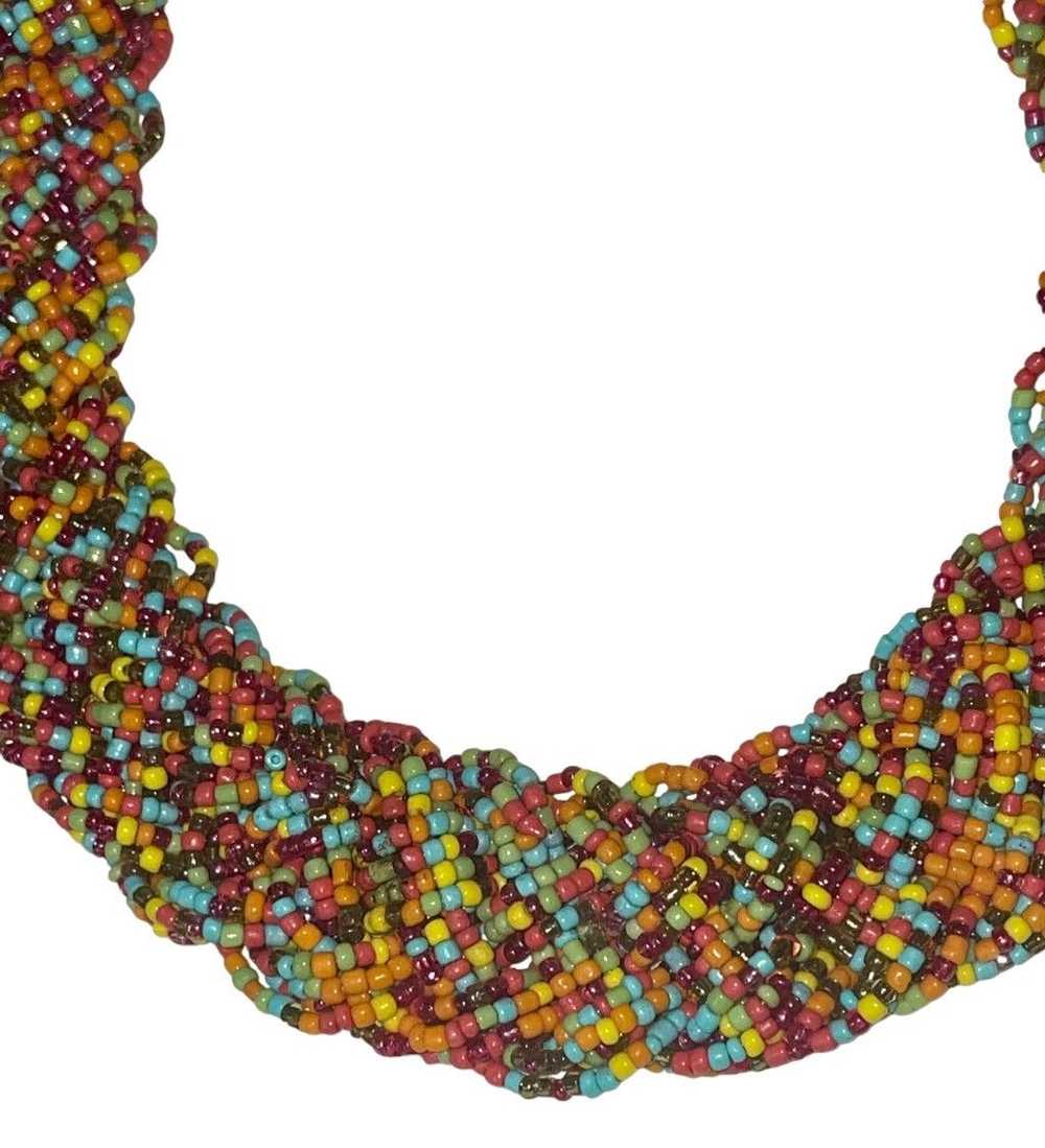 Vintage Sundance Vintage 80’s Seed Beaded Collar - image 3