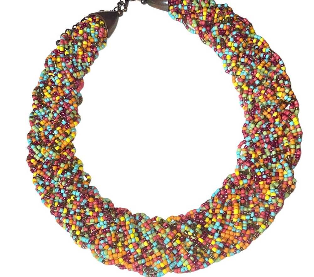 Vintage Sundance Vintage 80’s Seed Beaded Collar - image 4