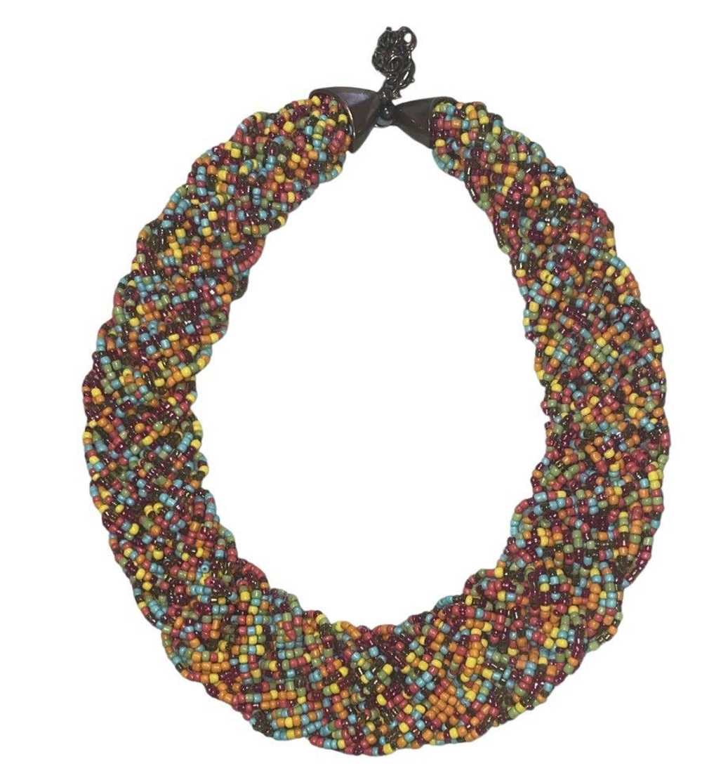 Vintage Sundance Vintage 80’s Seed Beaded Collar - image 6