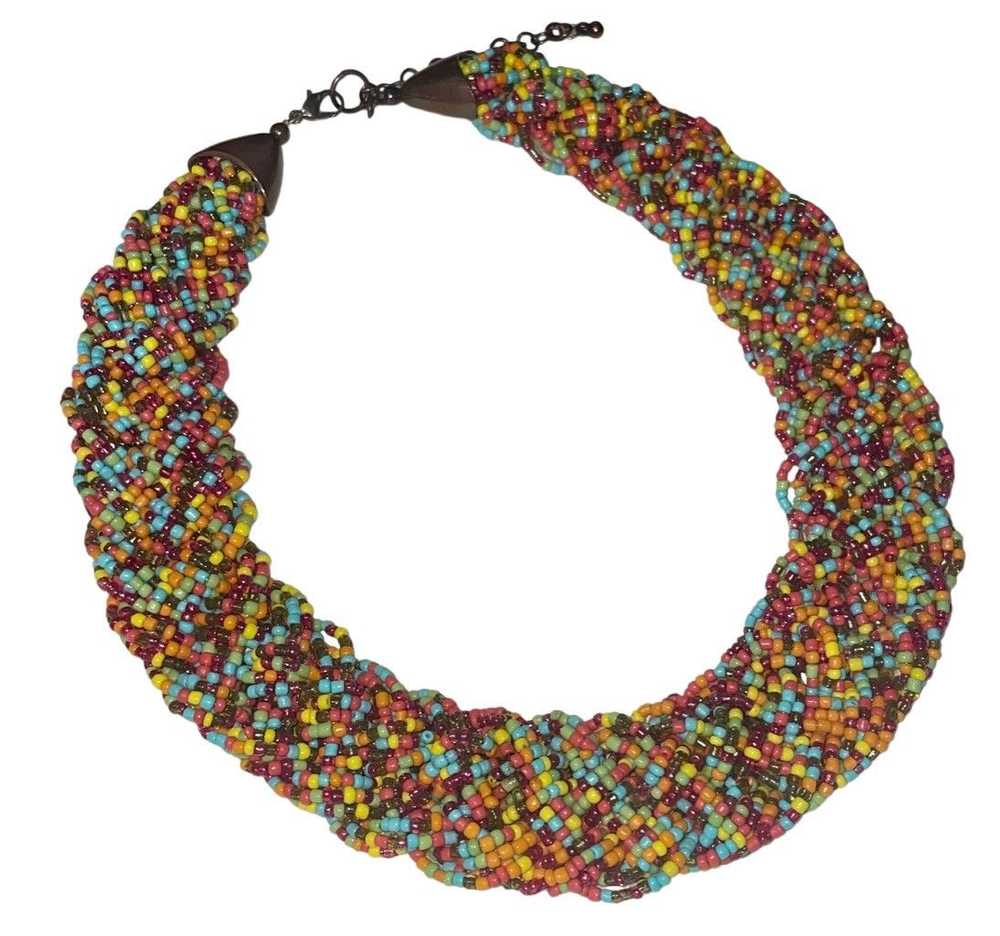 Vintage Sundance Vintage 80’s Seed Beaded Collar - image 8