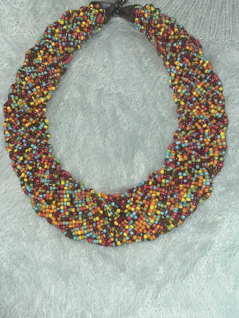 Vintage Sundance Vintage 80’s Seed Beaded Collar - image 9