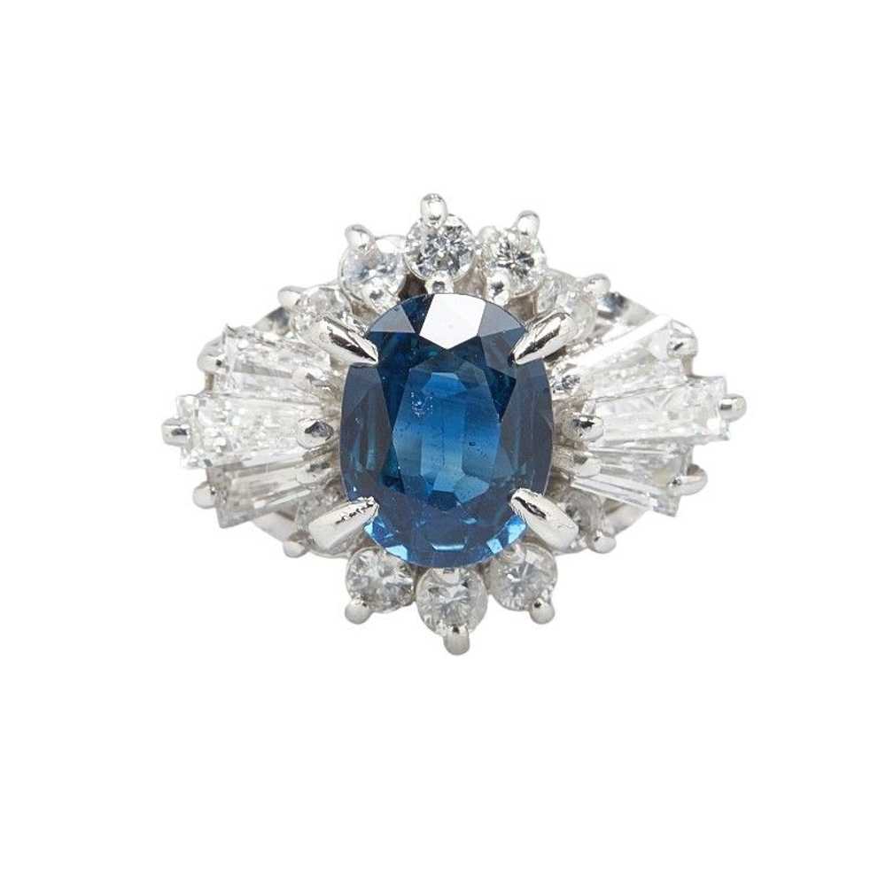 Other Other Pt900 Platinum Sapphire 1.03ct Diamon… - image 2