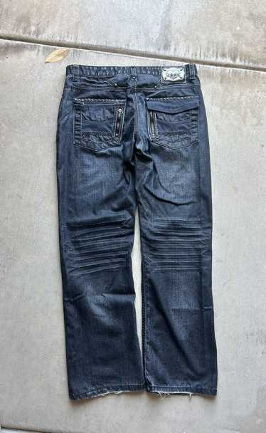 Streetwear POISON waxed black denim