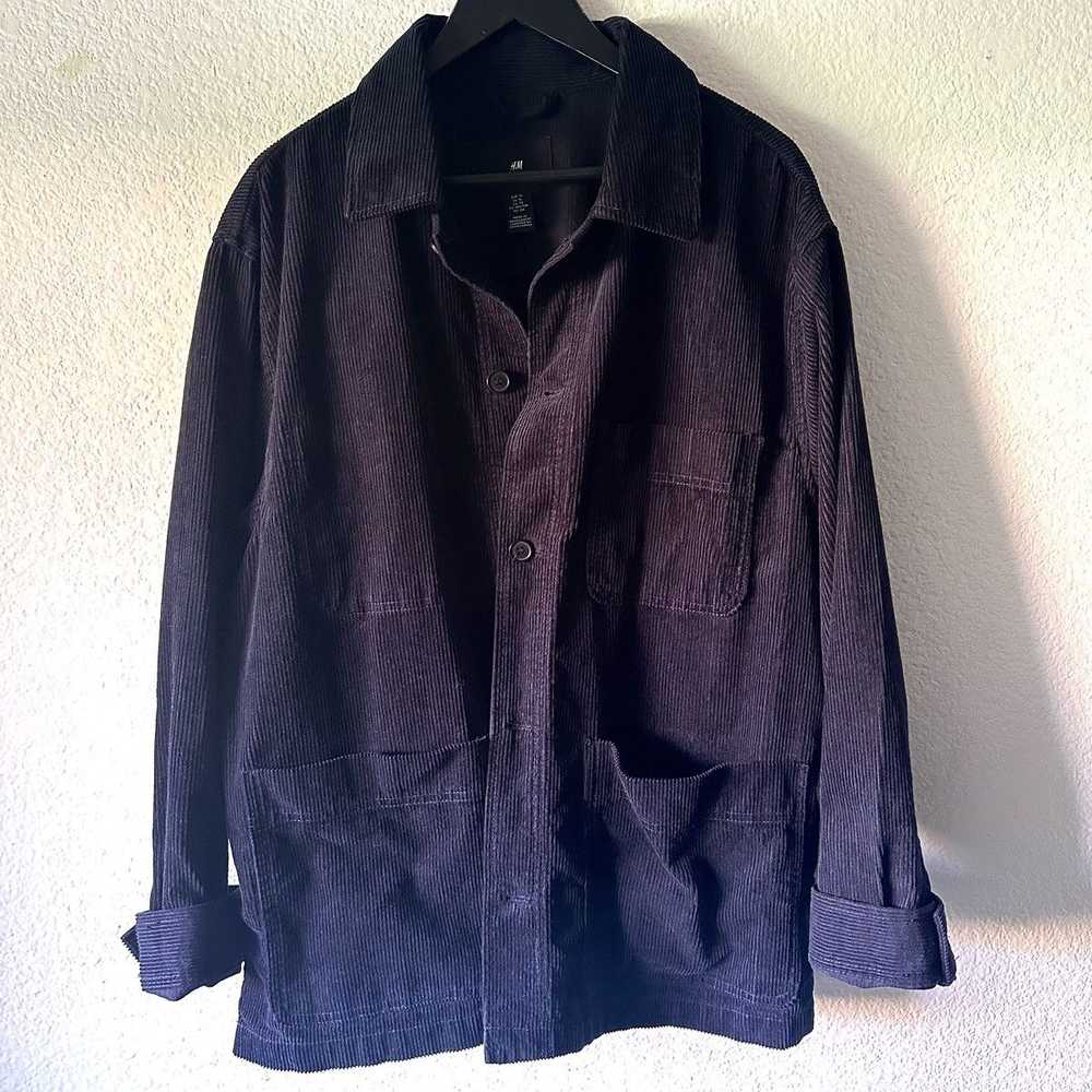 H&M H&M Navy Blue Corduroy Work Jacket - image 1