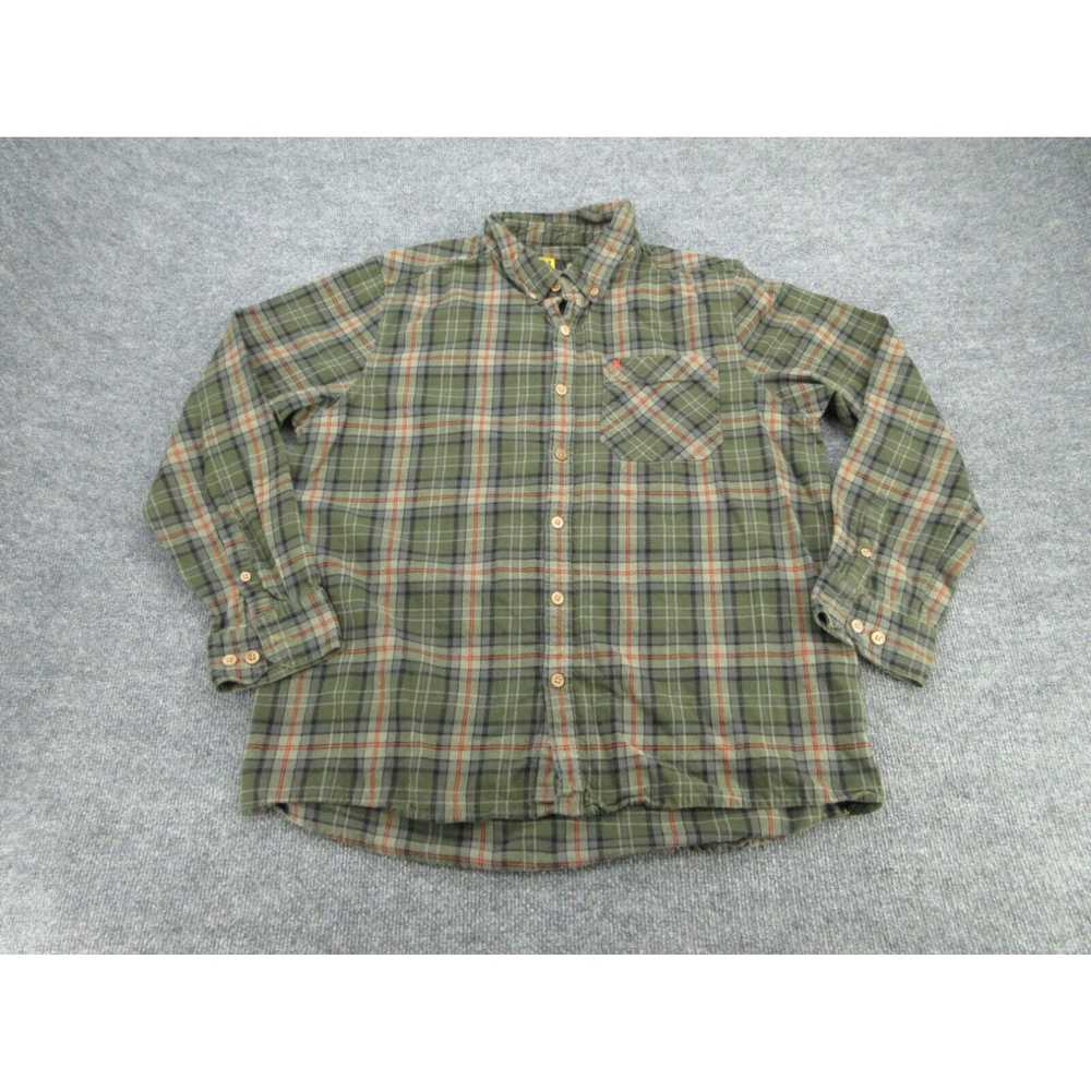 Vintage Browning Shirt Mens Large Green Plaid Lon… - image 1