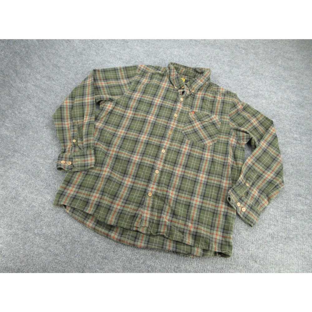 Vintage Browning Shirt Mens Large Green Plaid Lon… - image 2