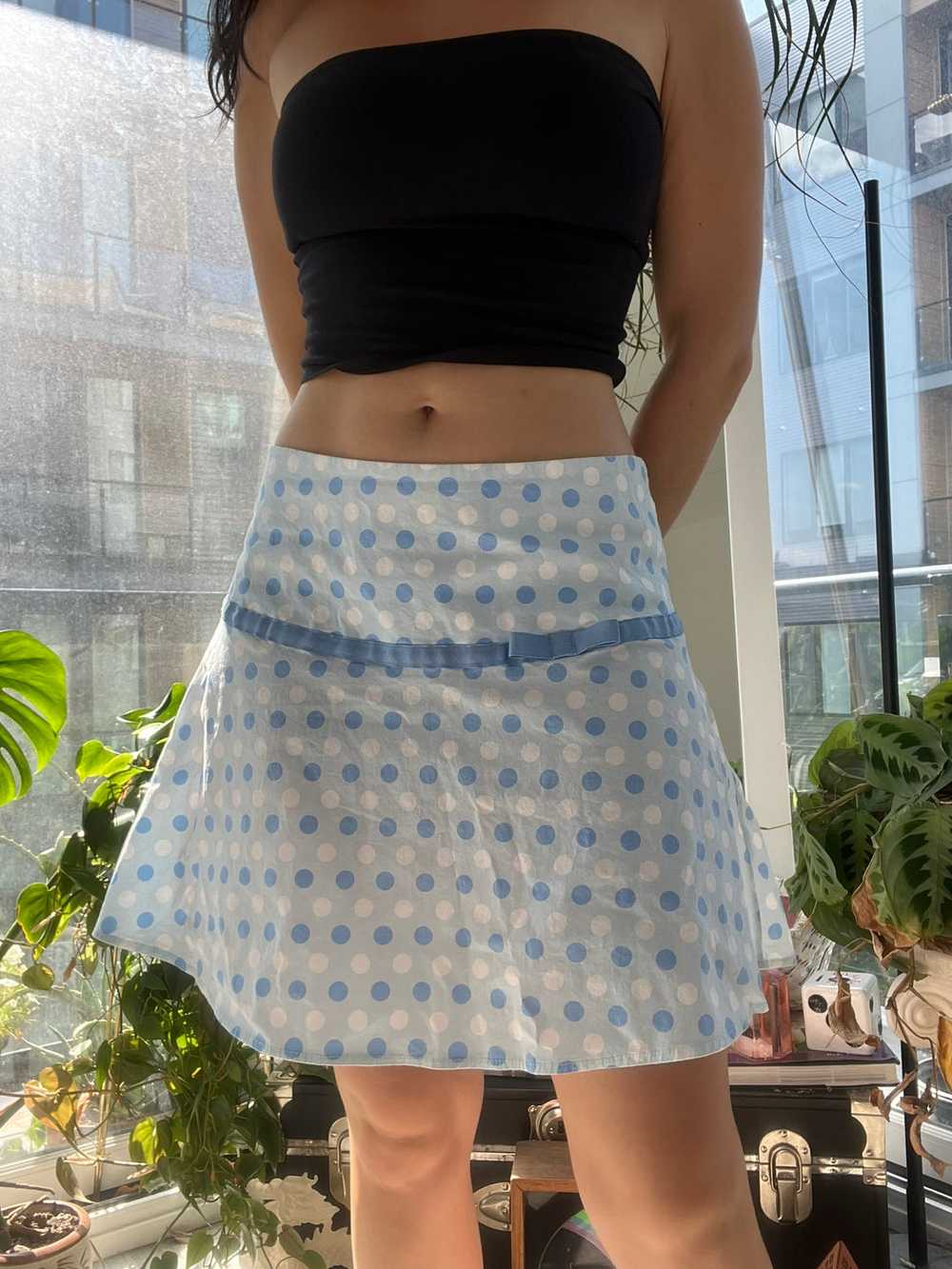 2000s Vintage Guess Jeans Polka Dot Mini Skirt - image 1