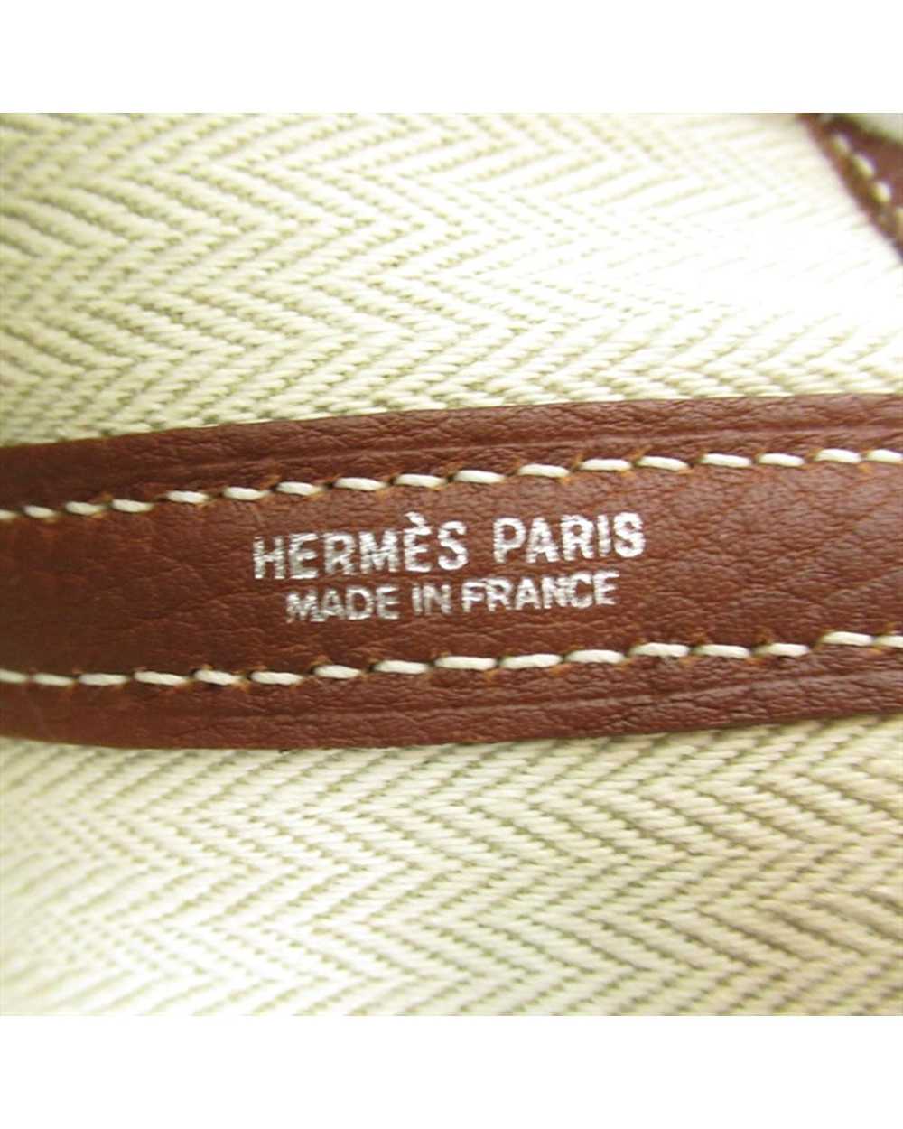 Pre Loved Hermes Herms Garden Party Tote Bag Brow… - image 6