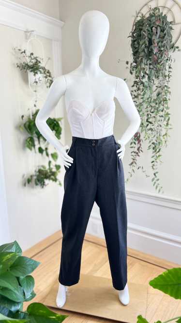 1980s Slate Grey Wool Trousers | medium