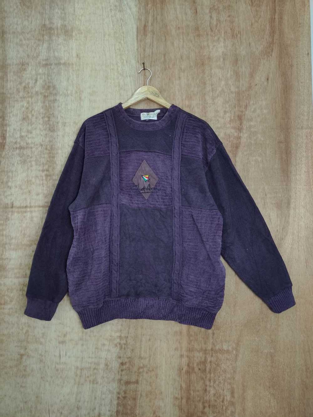 Japanese Brand × Vintage Shot Arrow art purple sw… - image 1