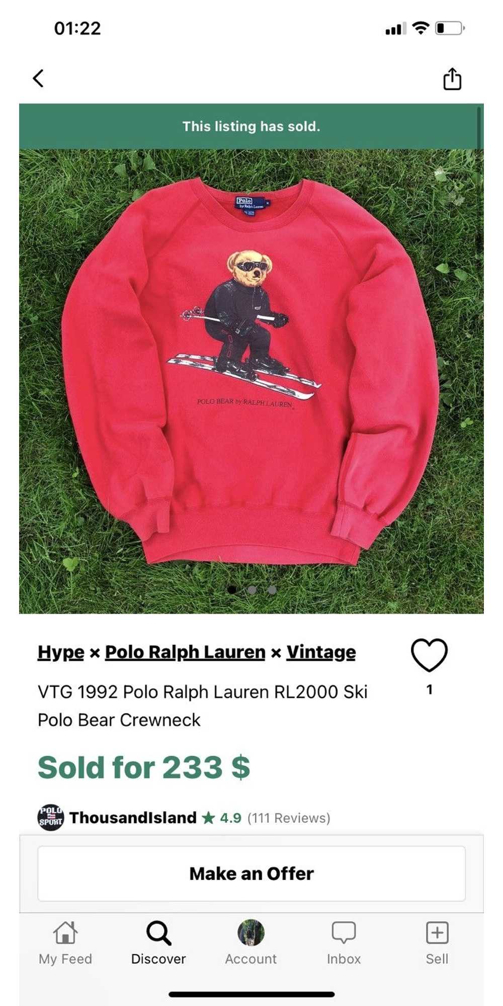 Polo Ralph Lauren × Rare × Vintage VTG 1992 Polo … - image 3