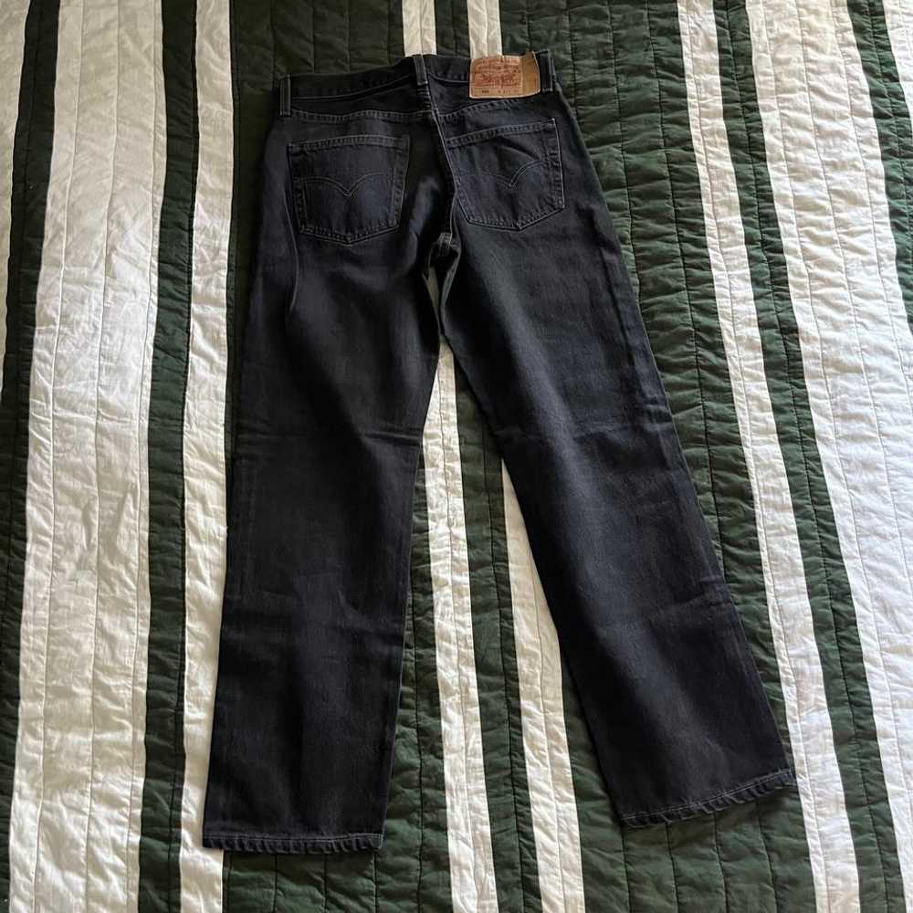 LEVI'S 501 Vintage Button Fly Black Denim (33x30)… - image 4