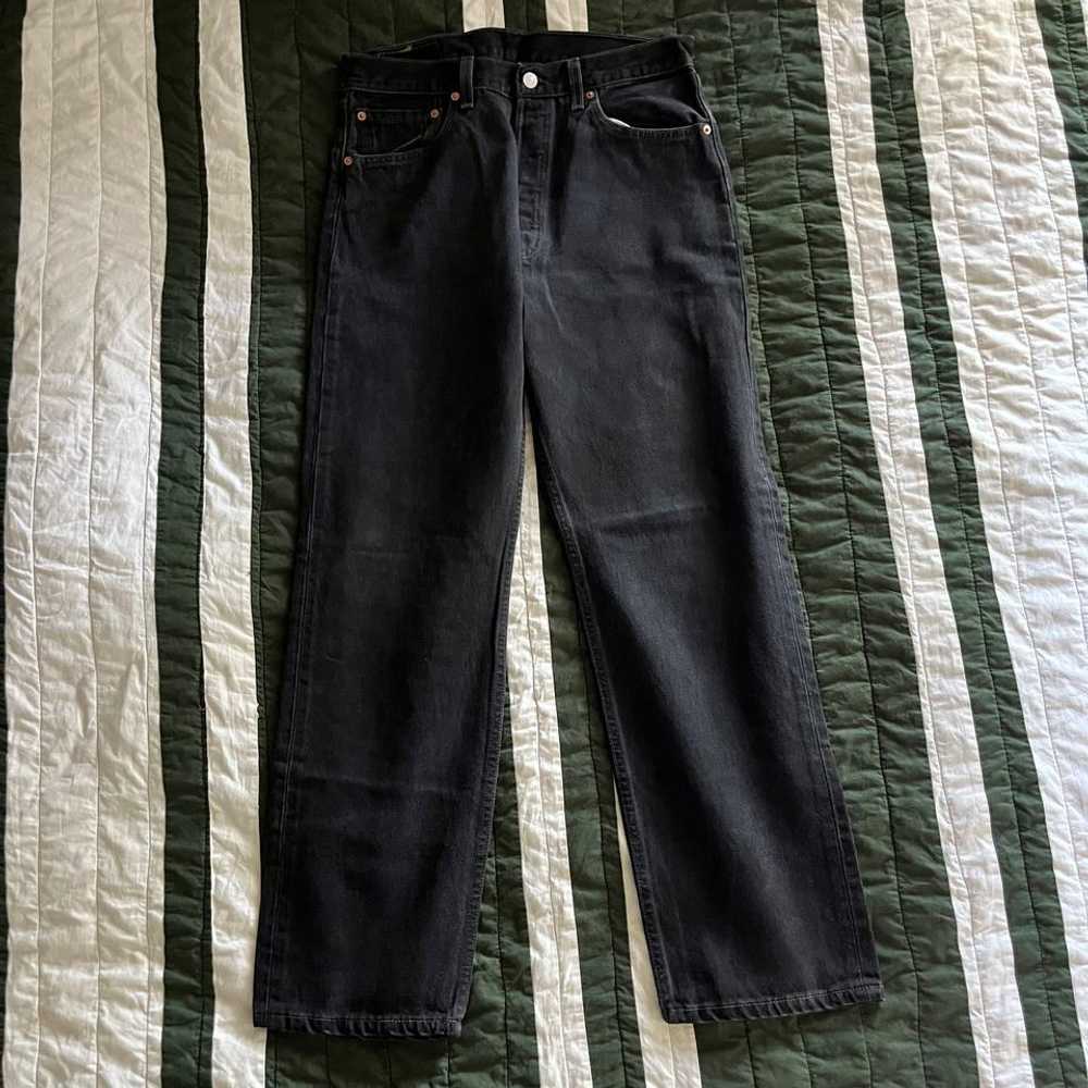 LEVI'S 501 Vintage Button Fly Black Denim (33x30)… - image 5