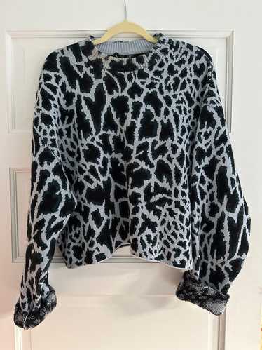 Proenza Schouler Giraffe Jacquard Crewneck Sweater