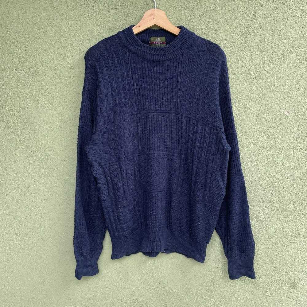 Coloured Cable Knit Sweater × Japanese Brand × Ot… - image 1