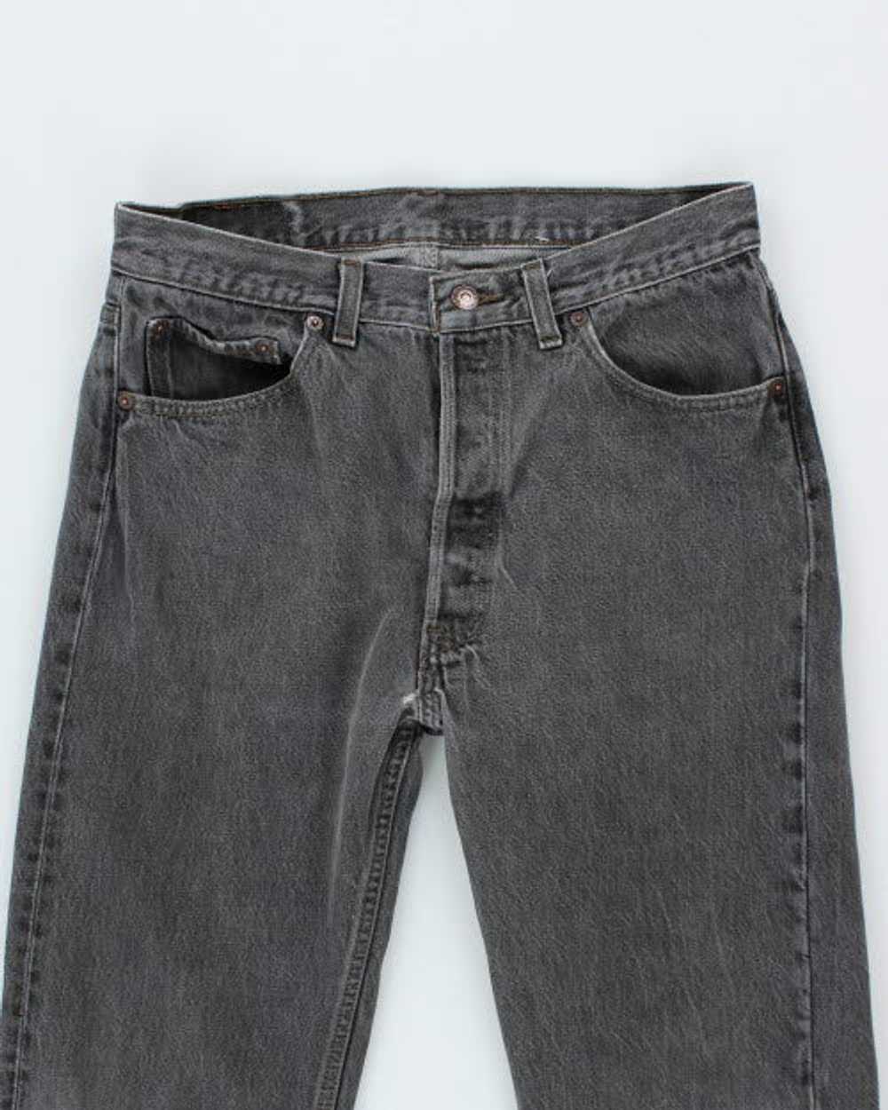 Vintage Levi's 501 Grey Stone Wash Denim Jeans - … - image 3