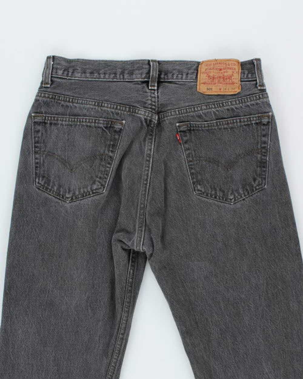 Vintage Levi's 501 Grey Stone Wash Denim Jeans - … - image 4