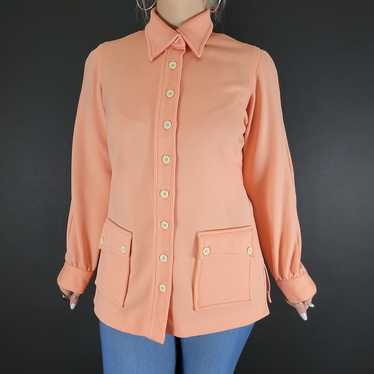 70s Peach Leisure Suit Jacket