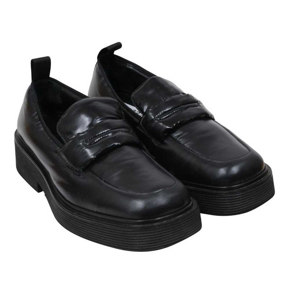 Marni Square Toe Platform Loafers Black Nylon - 0… - image 12