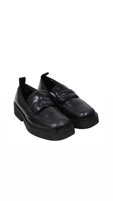 Marni Square Toe Platform Loafers Black Nylon - 0… - image 1