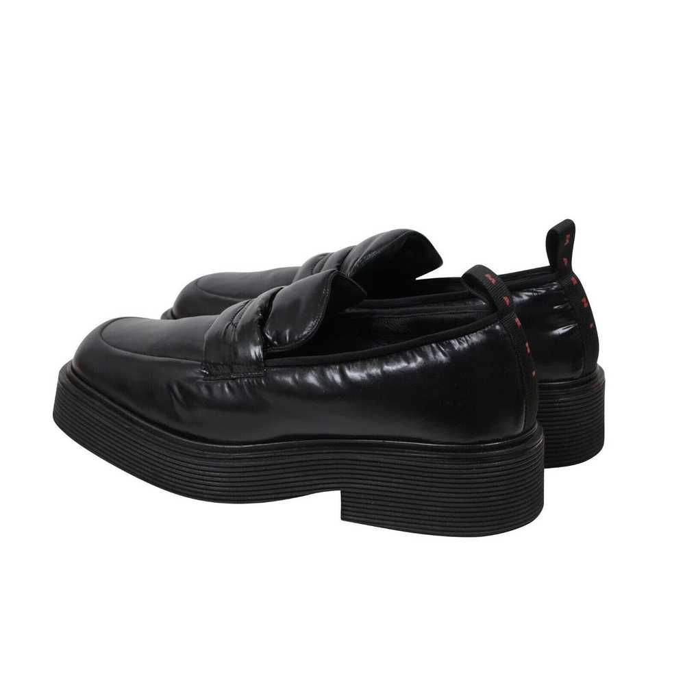 Marni Square Toe Platform Loafers Black Nylon - 0… - image 5