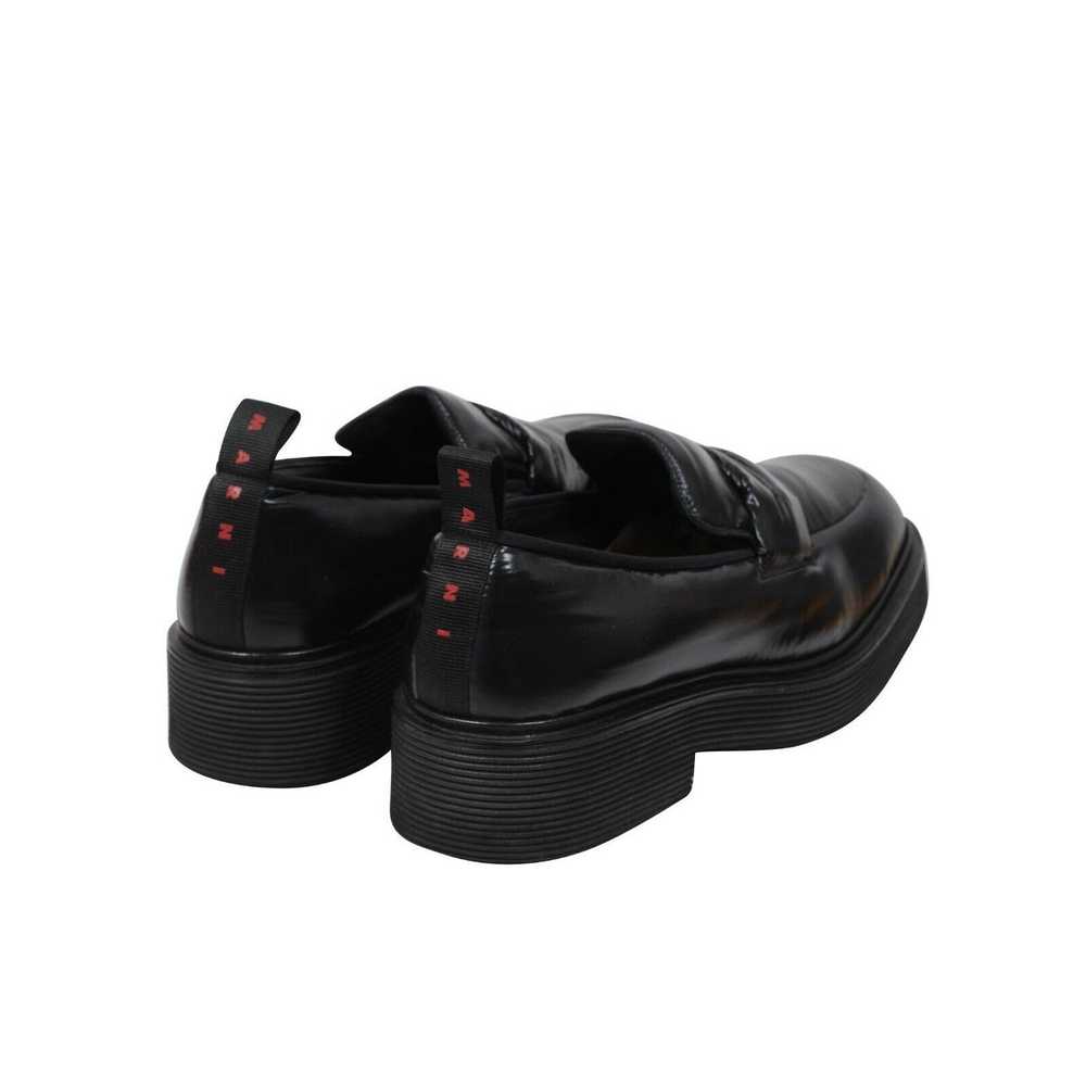 Marni Square Toe Platform Loafers Black Nylon - 0… - image 7