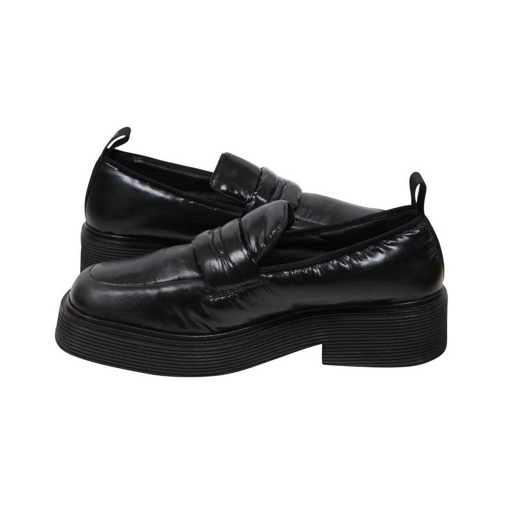 Marni Square Toe Platform Loafers Black Nylon - 0… - image 9